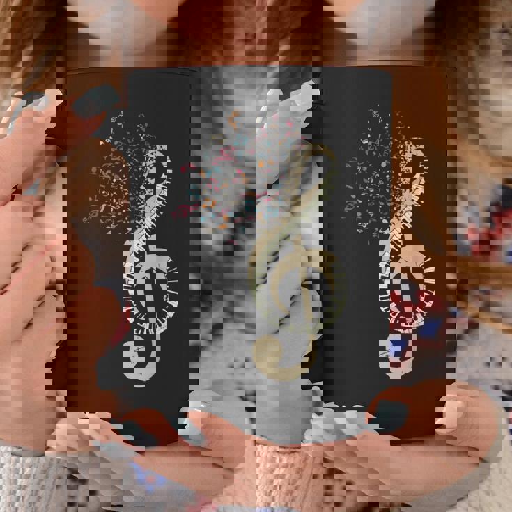 Pianist クラシカル楽器 ト音記号キーボード ピアノ コーヒーマグ 面白い贈り物