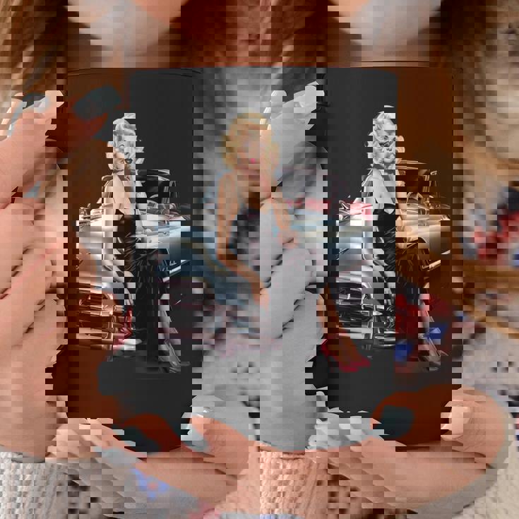 Pinup Girl ビンテージクラシックカー ホットロッド ロカビリー コーヒーマグ 面白い贈り物
