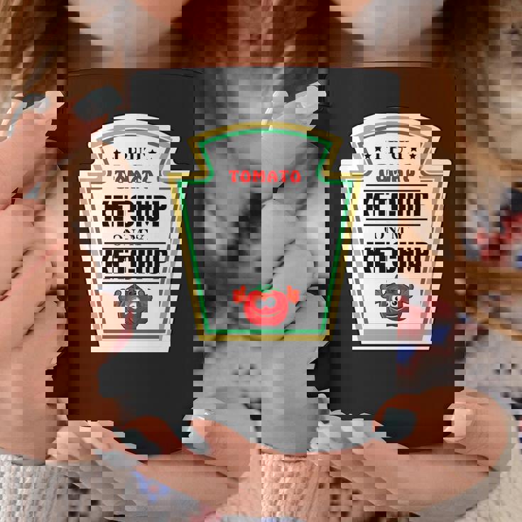 I Put Ketchup On My Ketchup トマトマスタード ハロウィンチーム 長袖tシャツ コーヒーマグ 面白い贈り物