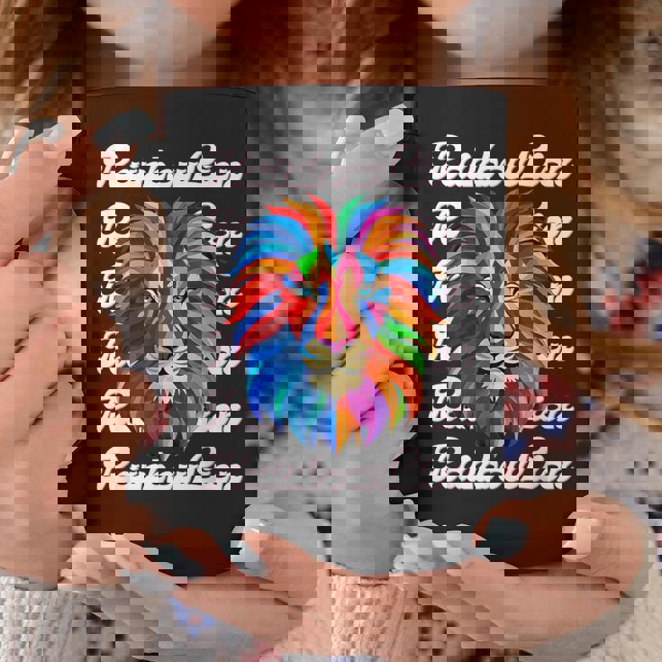 Rainbow Lion かっこいい おしゃれ ロゴ コーヒーマグ 面白い贈り物