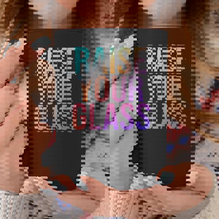 Raise Your Glass Pink Cheers Party コーヒーマグ 面白い贈り物