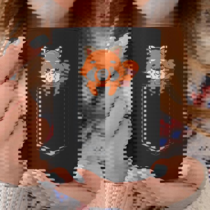 Red Panda In A Bag Cute Love レッドパンダバッグ コーヒーマグ 面白い贈り物