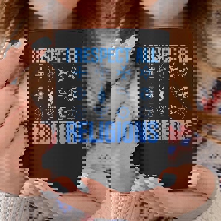I Respect All Religions 精神性 寛容 受容 コーヒーマグ 面白い贈り物