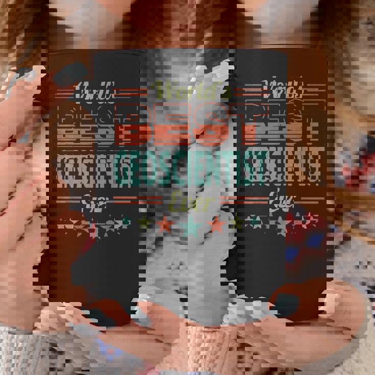 Retro Badge Worlds Best Geoscientist コーヒーマグ 面白い贈り物