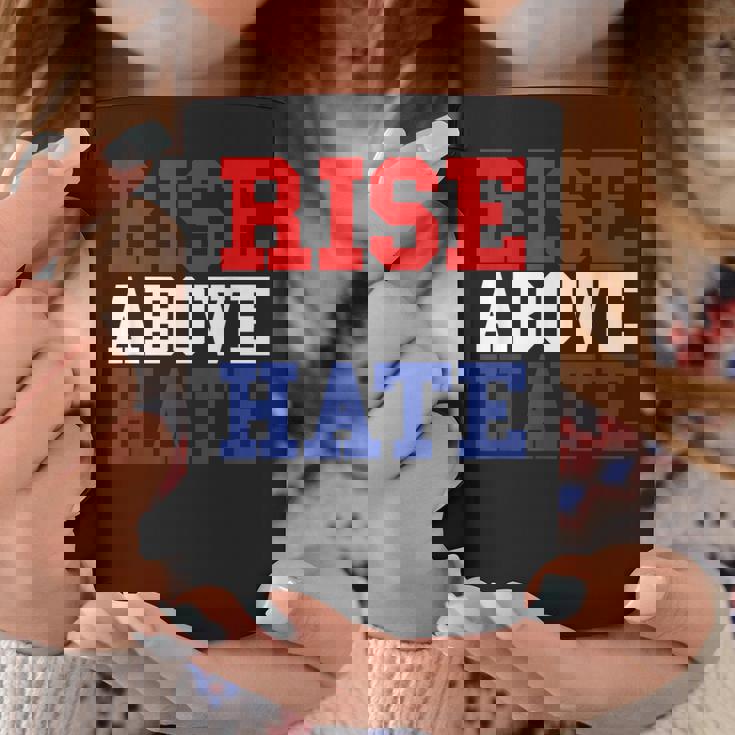 Rise Above Hate Red And Blue America コーヒーマグ 面白い贈り物