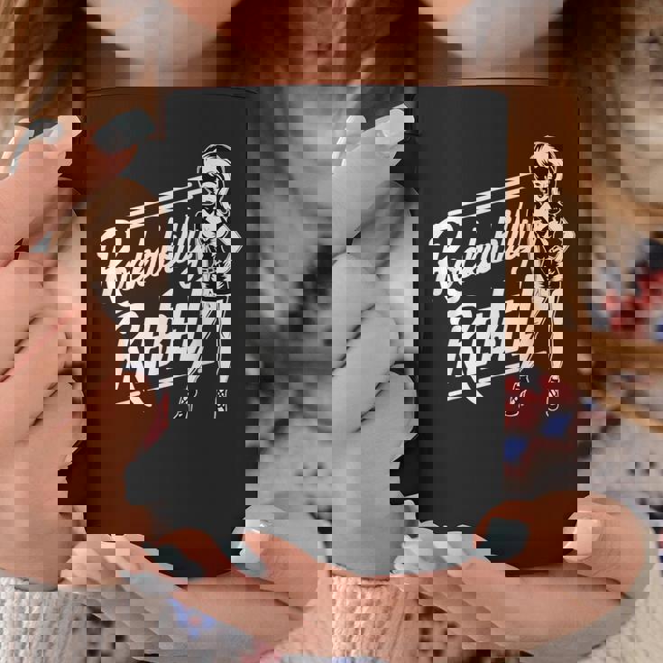 Rockabilly Rebel Pin-Up Girl In Dress Graphic コーヒーマグ 面白い贈り物