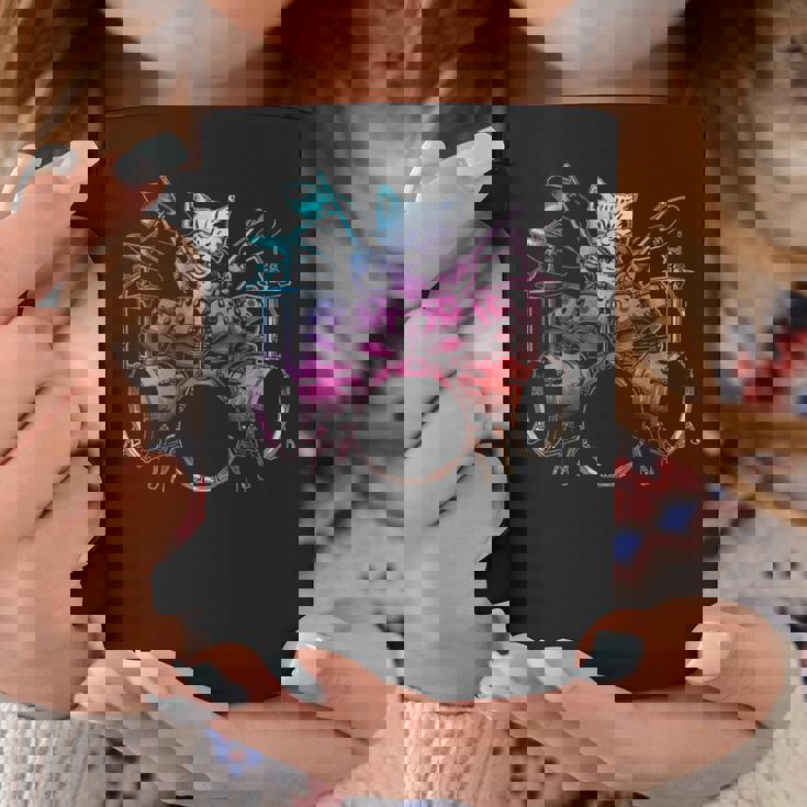 Rockstar ドラマー 猫 ドラム ミュージシャンバンド 音楽愛好家 コーヒーマグ 面白い贈り物