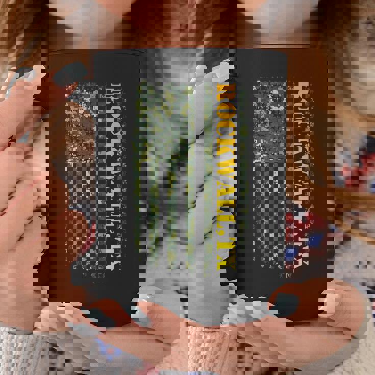 Rockwall Texas Camouflage Usa Flag コーヒーマグ 面白い贈り物