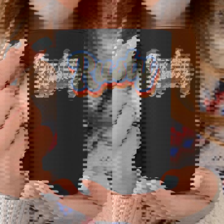 Rusty 名前入りシャツ カスタムレタリング 70年代 コーヒーマグ 面白い贈り物