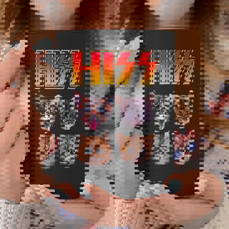 Hiss Cat Cat Lover Kittens Rock Music Cat Hiss コーヒーマグ 面白い贈り物