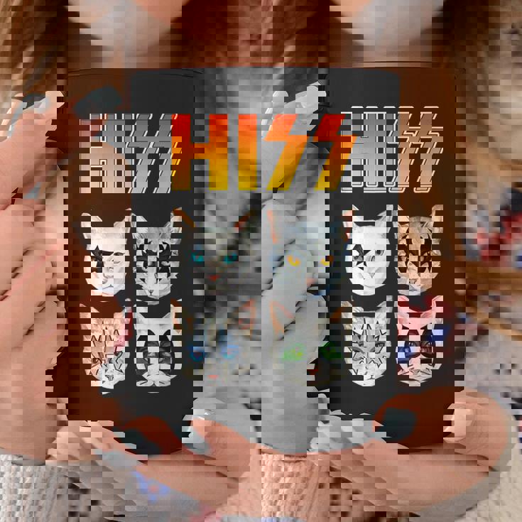 Hiss 猫 子猫 ニャー ロッカー パロディ バンド 面白い 猫好き コーヒーマグ 面白い贈り物