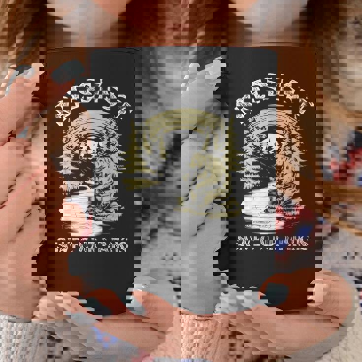 Save Our Parks ビンテージ スモーキー ザ レジスト ベア国立公園 コーヒーマグ 面白い贈り物