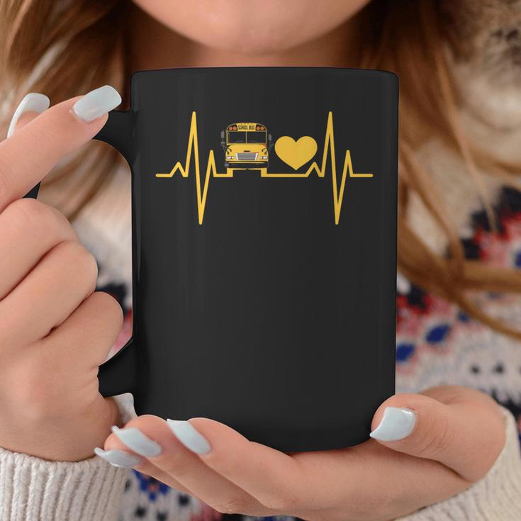 School Bus Driver Heartbeat Coffee Mug | Mazezy