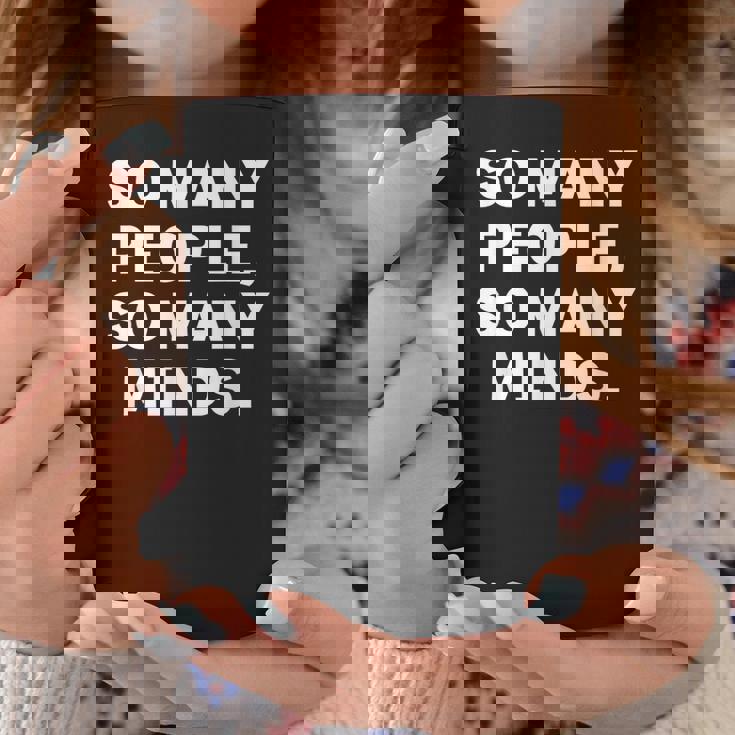 So Many Peopleo Many Minds 十人十色 英語 文字入り 格言 黒 他カラー メンズ コーヒーマグ 面白い贈り物