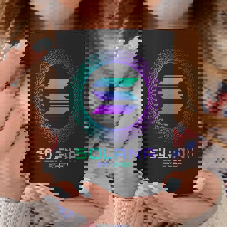 Solanaolコイン暗号ロゴブロックチェーン ソラナ コーヒーマグ 面白い贈り物