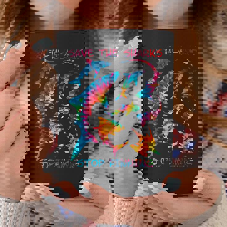 Stop Finning ジンベエザメ シュモクザメサメの種類タイダイ コーヒーマグ 面白い贈り物