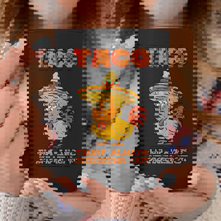 Taco Trump Always Chickens Out コーヒーマグ 面白い贈り物