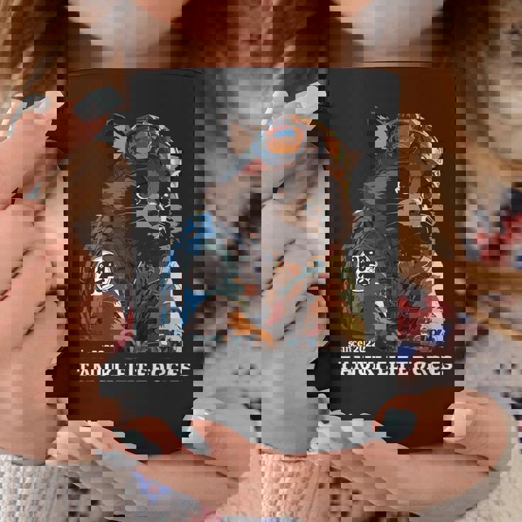 Tanuki Elite Forces No1 タヌキ精鋭部隊 漢字 動物 かわいい狸 たぬき おもしろ アニマル コーヒーマグ 面白い贈り物