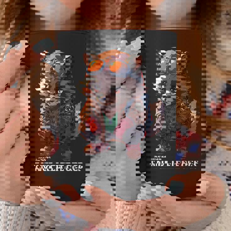 Tanuki Elite Forces No2 タヌキ精鋭部隊 かわいい狸 アニマル 動物 おもしろ 漢字 たぬき コーヒーマグ 面白い贈り物