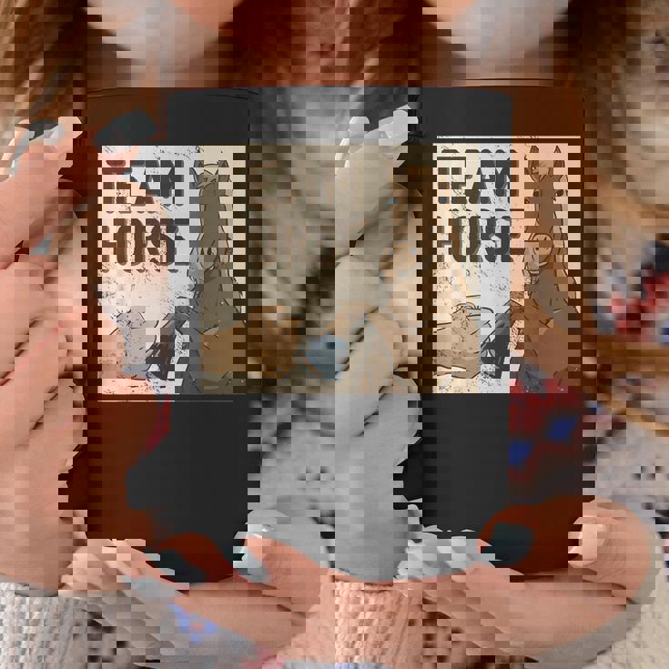 Team Horse 面白い馬のデザイン コーヒーマグ 面白い贈り物