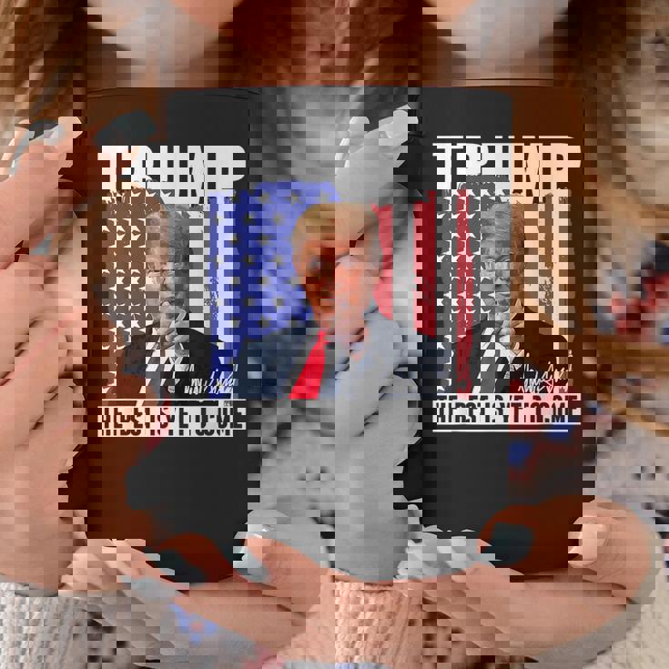 Trump The Best Is Yet To Come アメリカの国旗 ドナルド・トランプ コーヒーマグ 面白い贈り物