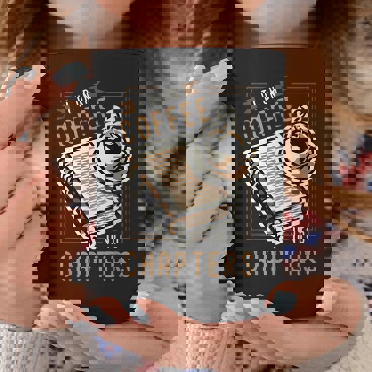 I Turn Coffee Into Chapters 本の虫 読書 コーヒーマグ 面白い贈り物