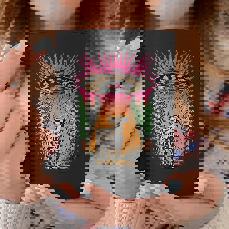 Ufo 牛 誘拐 面白い ヴィンテージ レトロ エイリアン 超常現象 コーヒーマグ 面白い贈り物