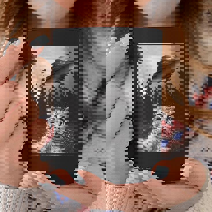 Ufo付き面白い猫セルフィー コーヒーマグ 面白い贈り物