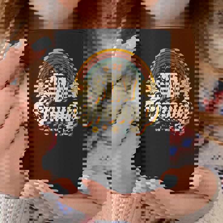 Vintagetay A Groovy 60S 70S Peace Positive Mind ヒッピー コーヒーマグ 面白い贈り物