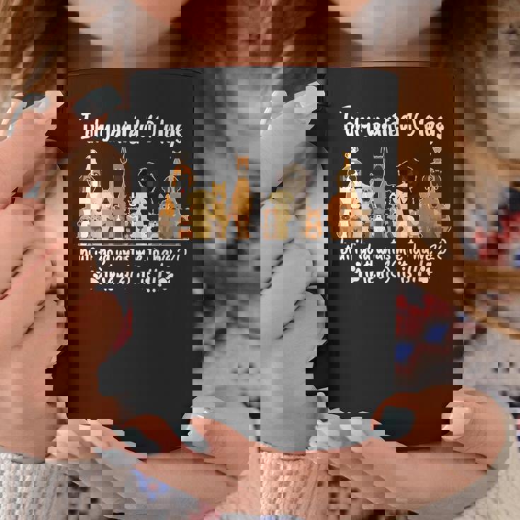 I Wanted Only Wanted 10 Dogs But If God Want Me Have 20 Then 40 コーヒーマグ 面白い贈り物