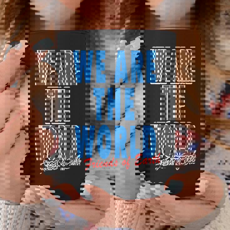 We Are The World ウィーアー ザ ワールド【英語 文字】80S パロディ メッセージ 面白い デザイン コーヒーマグ 面白い贈り物