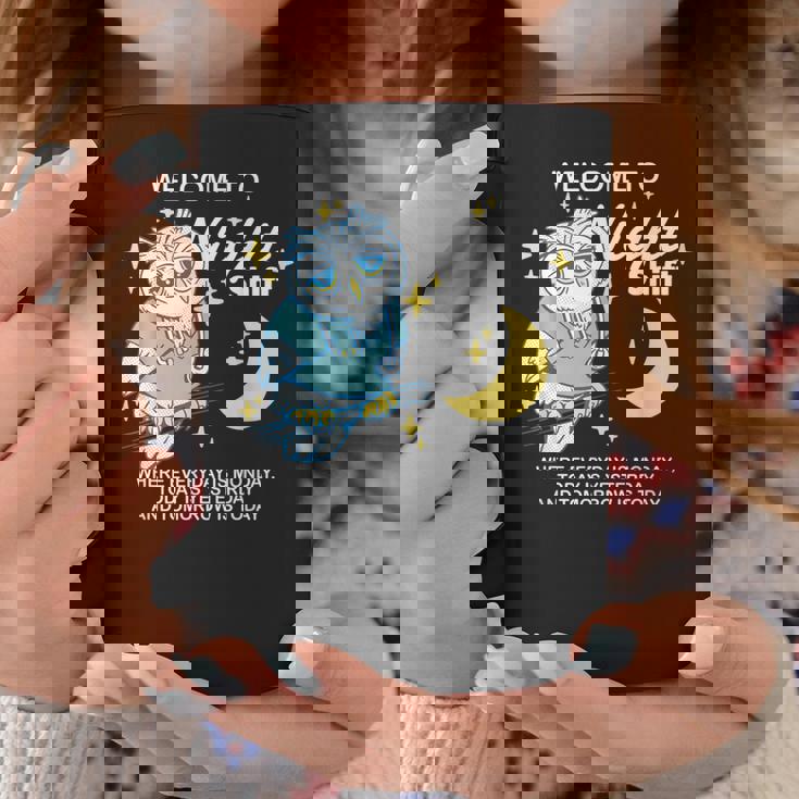 Willkommen Zur Nacht Arbeit Wo Jeder Tag Ein Monday Ist コーヒーマグ 面白い贈り物