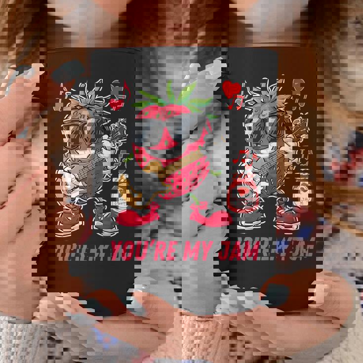 You're My Jam ファニーストロベリー ギターを弾く スイートハートジャム コーヒーマグ 面白い贈り物