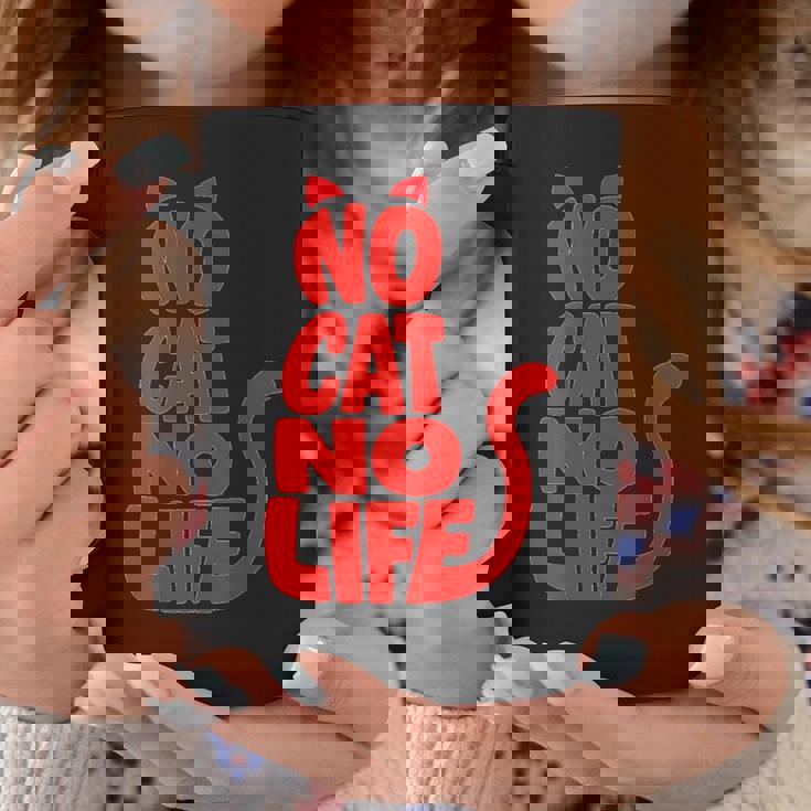 「No Cat No Life」シルエットキャット コーヒーマグ 面白い贈り物