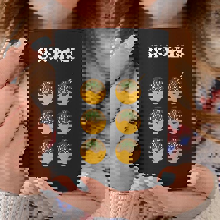 【シックスパック】腹筋 たこ焼き 面白い ジム用 トレーニングウェア ギャグ ウケ狙い 贈り物 ギフト コーヒーマグ 面白い贈り物