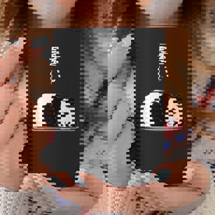 【暑い】パンダ 熊 夏 地球温暖化 熱中症 おもしろ 面白い 可愛い ユーモア ギャグ ネタ ウケ狙い 笑える 変な コーヒーマグ 面白い贈り物