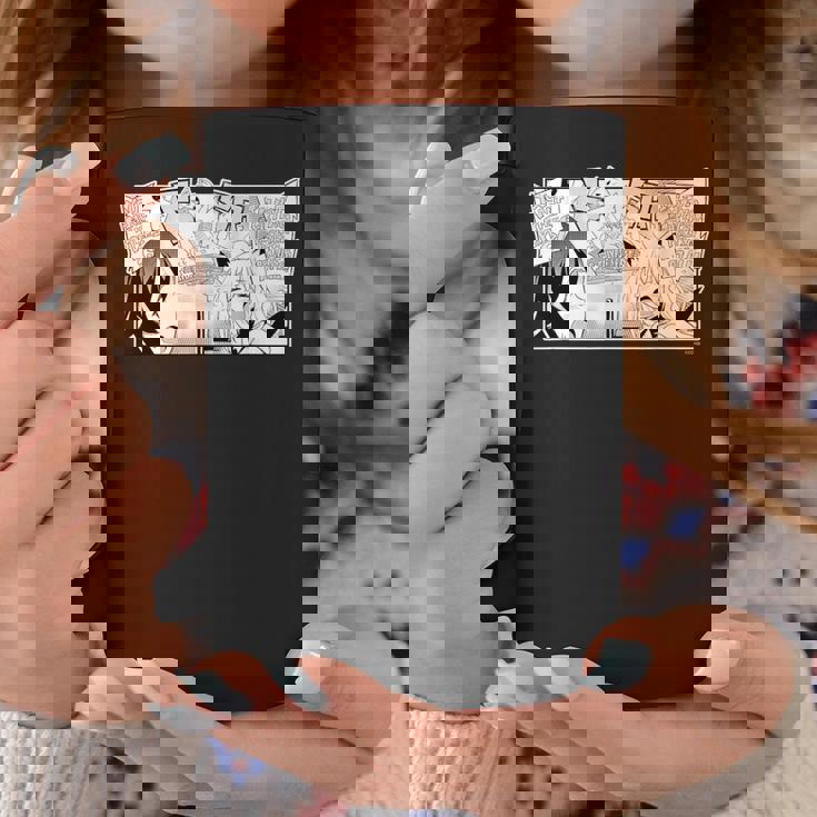 【白上フブキ】『ヤマト神想怪異譚』漫画コマtシャツ（本人セレクト 英語）黒 コーヒーマグ 面白い贈り物