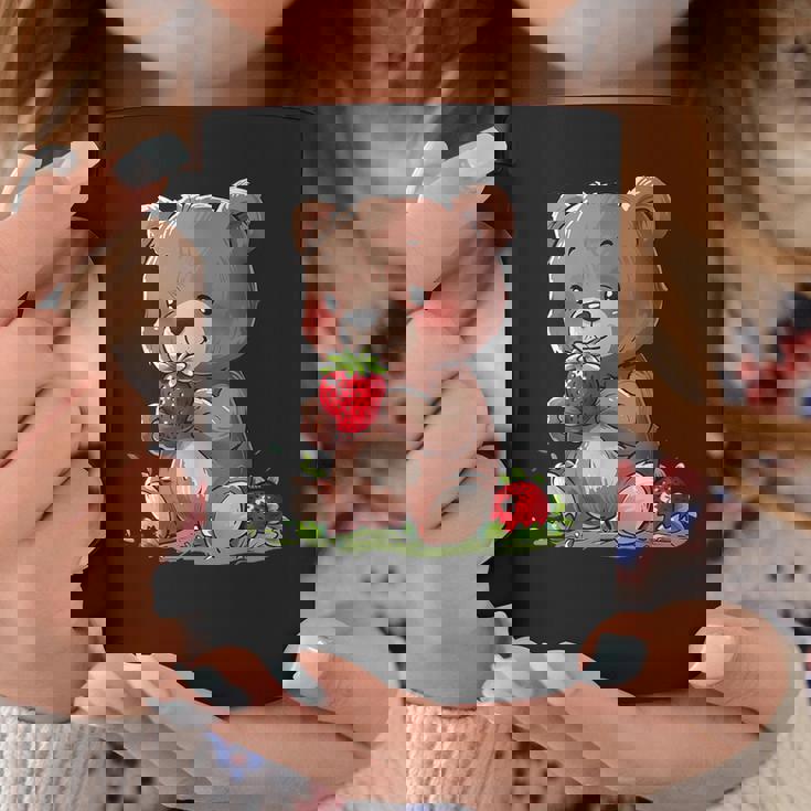いちごくま かわいい くま 作品 描画 いちご フルーツ コーヒーマグ 面白い贈り物
