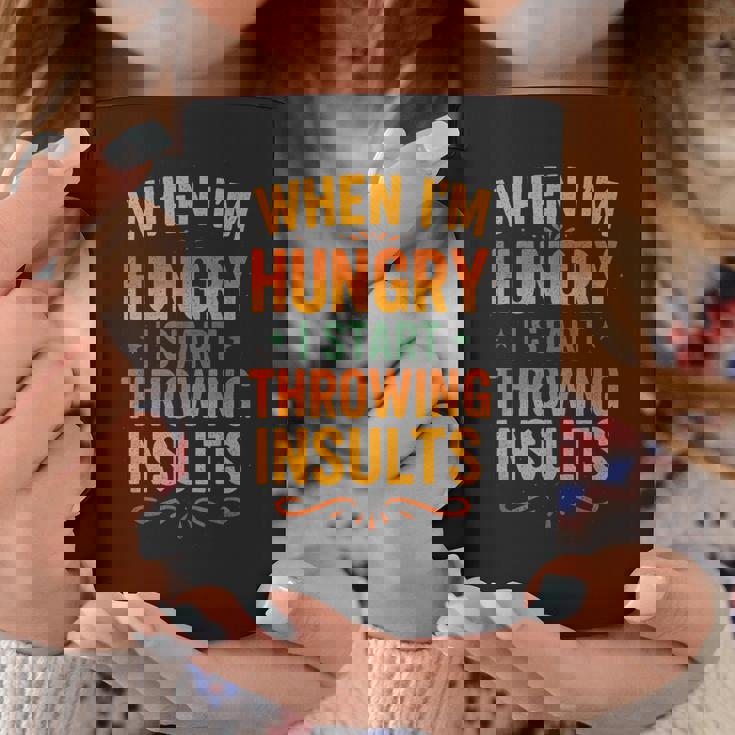 おかしな食べ物好きの言葉、私が空腹になるとき コーヒーマグ 面白い贈り物