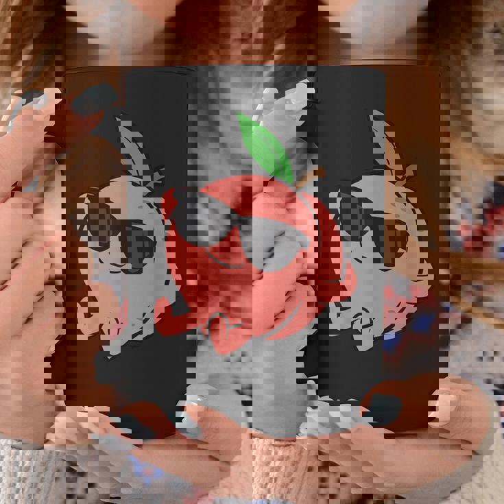 かわいい 桃 フルーツ リラックス のんびりピーチ コーヒーマグ 面白い贈り物