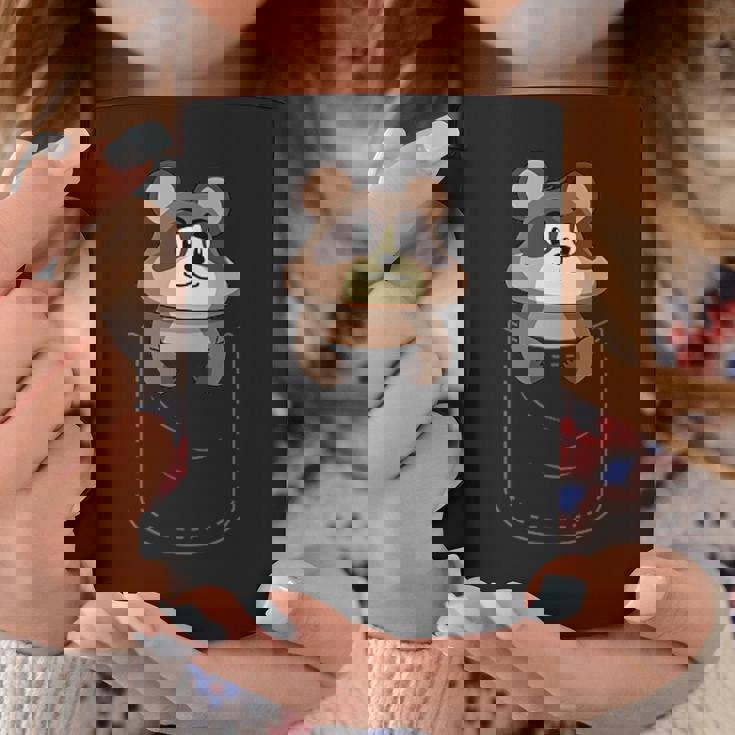 かわいいタヌキ胸ポケット コーヒーマグ 面白い贈り物