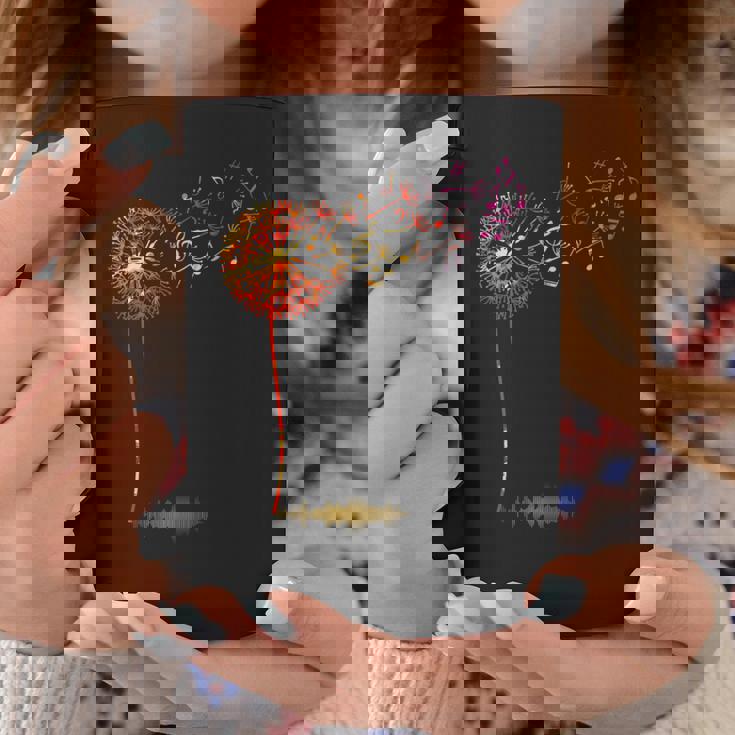 かわいいタンポポ 音符付き 花 男女兼用 音楽 コーヒーマグ 面白い贈り物