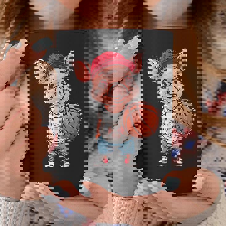 かわいいバスケットボールブタ コーヒーマグ 面白い贈り物
