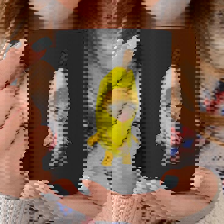 かわいいバナナ猫 ハッピーバナナキャットミーム キティ 猫好きミーム コーヒーマグ 面白い贈り物