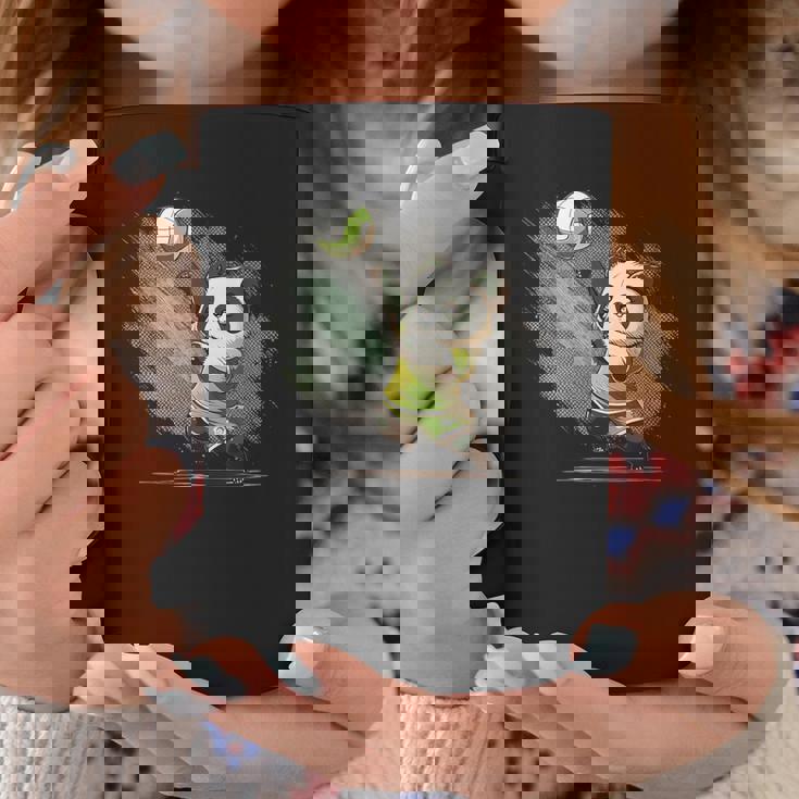 かわいいバレーボール・パンダ コーヒーマグ 面白い贈り物