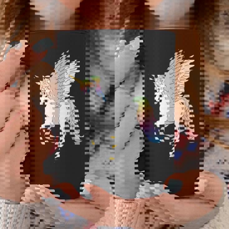 かわいいペガコーン フライングホース レインボー ユニコーン ペガサス コーヒーマグ 面白い贈り物