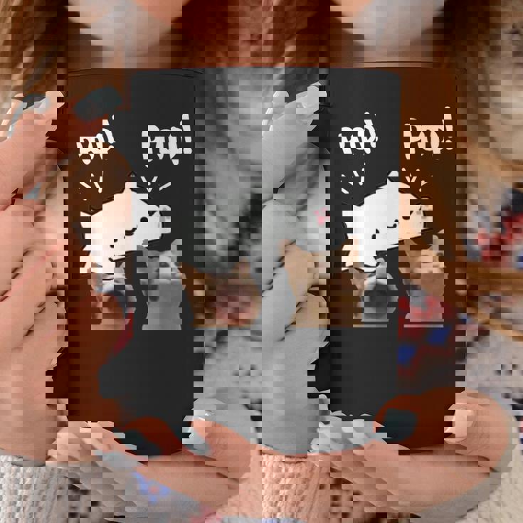 かわいいボンゴ猫遊びポップ猫ミーム コーヒーマグ 面白い贈り物