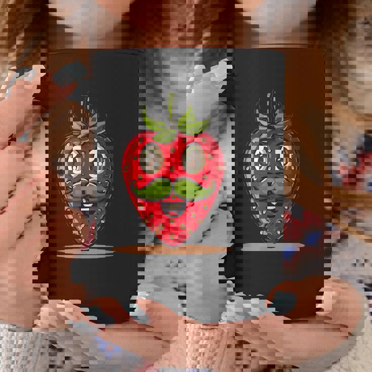 かわいい口ひげストロベリーコスチューム コーヒーマグ 面白い贈り物