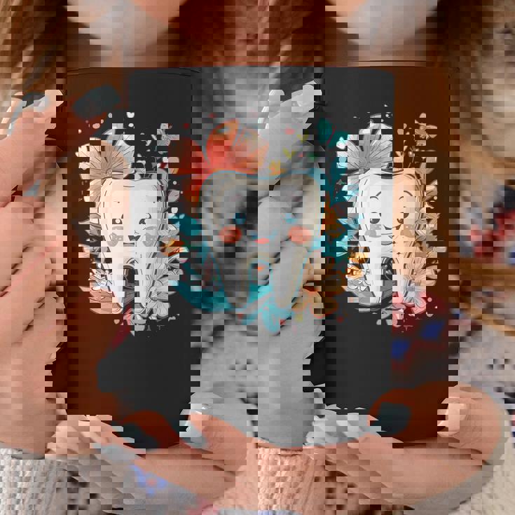 かわいい歯と花iキッズ歯 コーヒーマグ 面白い贈り物