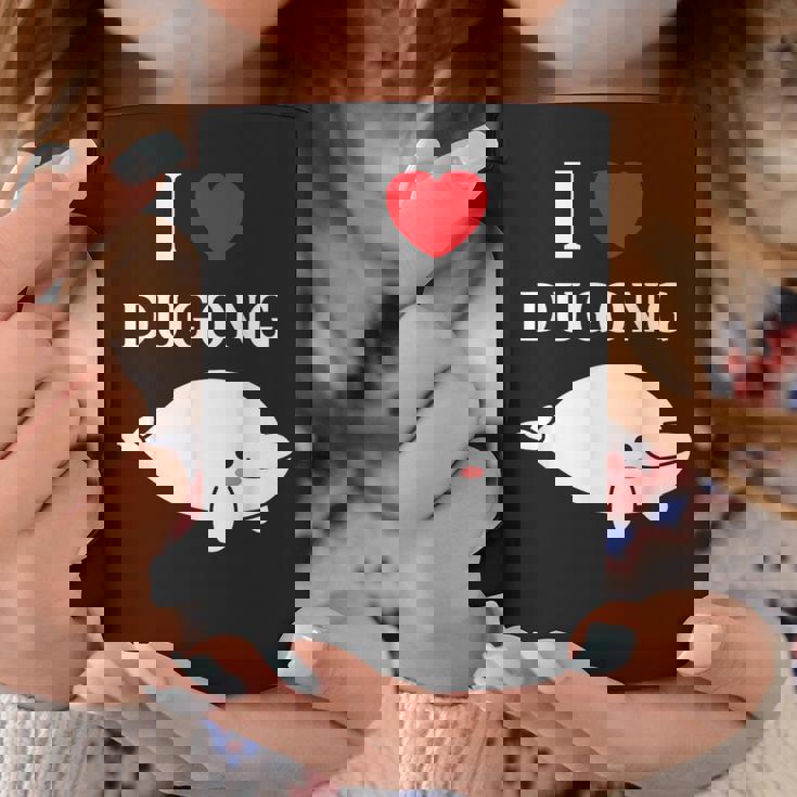 かわいい面白いシンプルなジュゴンの魚を引用します。 I Love Dugong コーヒーマグ 面白い贈り物